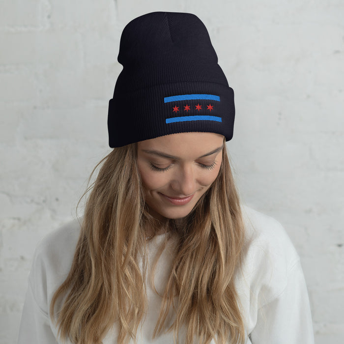 Chicago Embroidered Cuffed Beanie