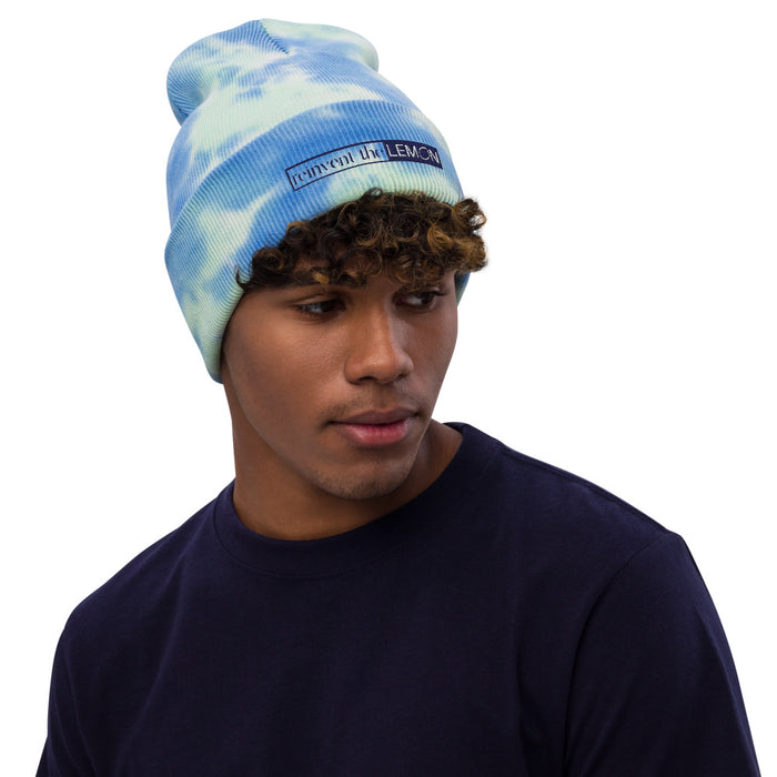 Reinvent the Lemon Embroidered Tie-dye beanie